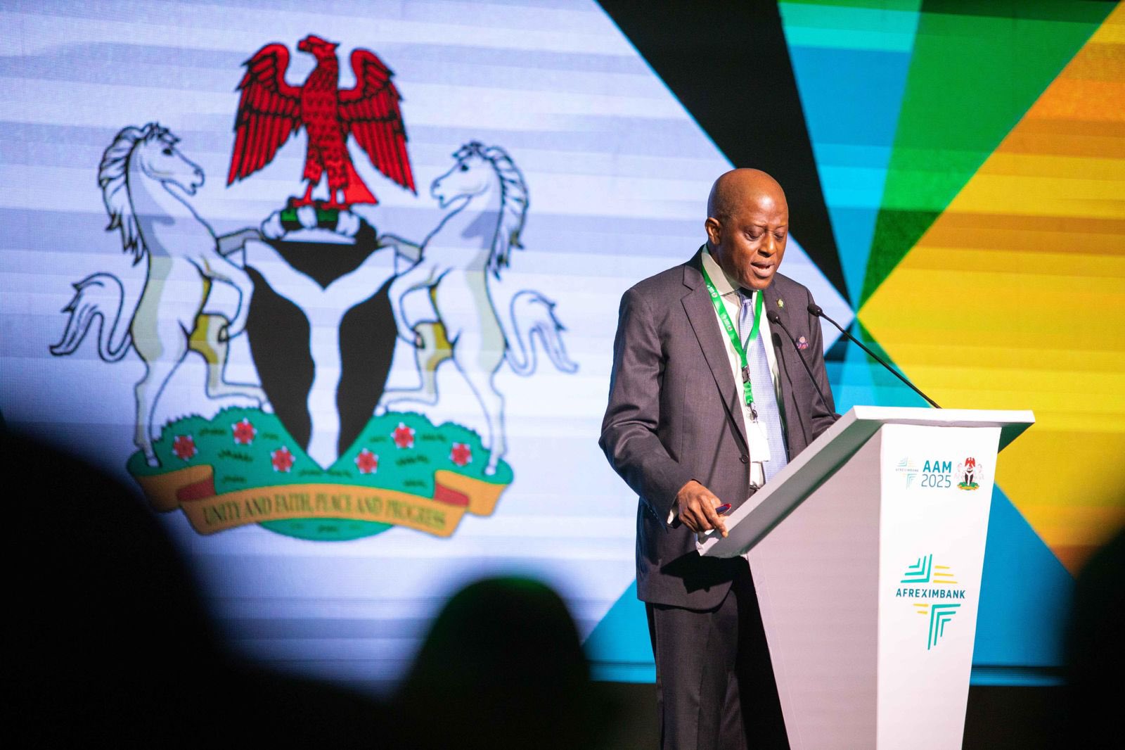 Olayemi Cardoso delivers keynote at Afreximbank AGM 2025 in Abuja.