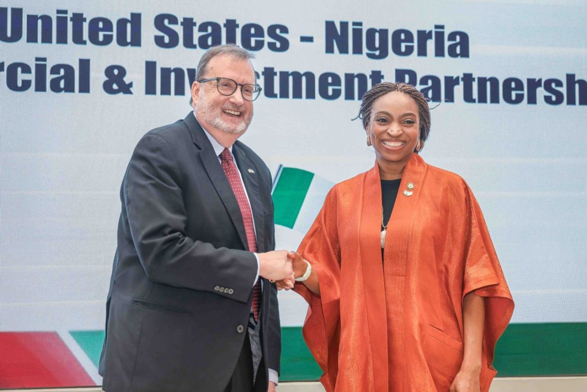 Officials from the U.S. and Nigeria at the Abuja launch of the Commercial and Investment Partnership aimed at expanding bilateral trade.