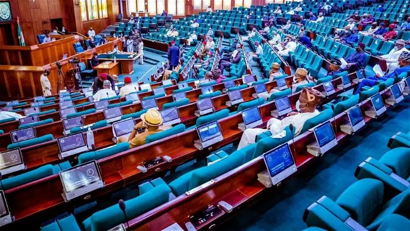 Members of the House of Representatives during a plenary session debating budget implementation delays