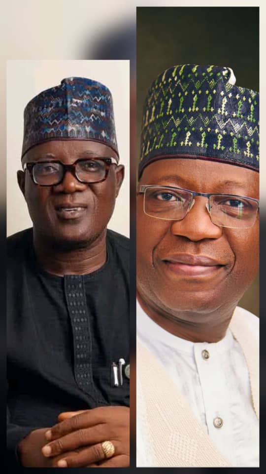 Professor Abubakar Sulaiman, DG of NILDS, extends birthday felicitations to Kwara APC Secretary Mohammed Isowo on his 70th birthday.