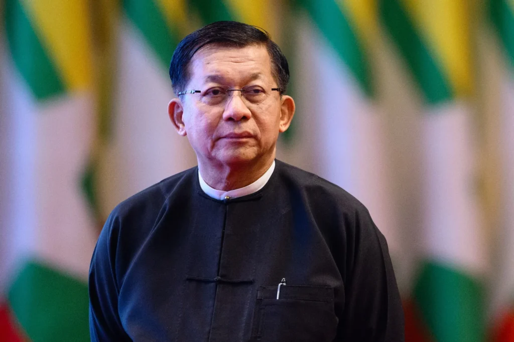 Myanmar junta leader Min Aung Hlaing takes oath as president in Naypyidaw after controversial military rule