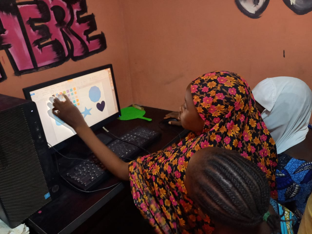Participants during an ICT training session for girls in rural Abuja communities marking International Girls in ICT Day.