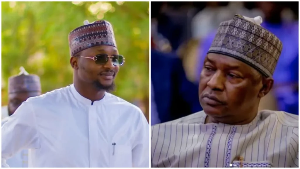 Abubakar Malami and his son in court during proceedings over alleged illegal possession of firearms.