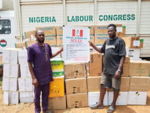 NDLEA officers inspecting seized illegal drugs and explosive device components recovered during nationwide operations in Niger State, Kwara, Oyo, Edo, and other states
