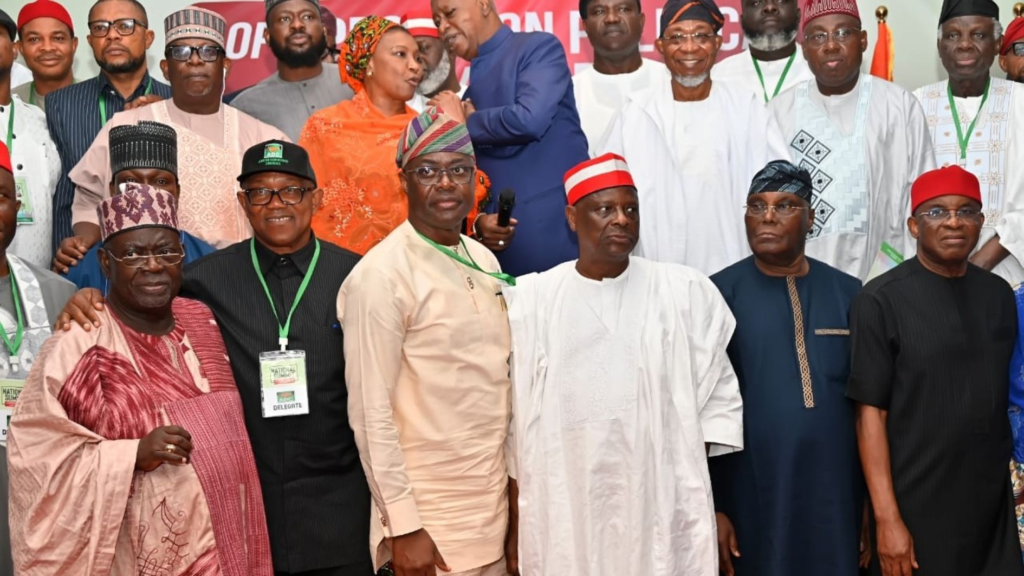 APC members and political stakeholders gathered during party primary consultations ahead of the 2027 elections in Nigeria.