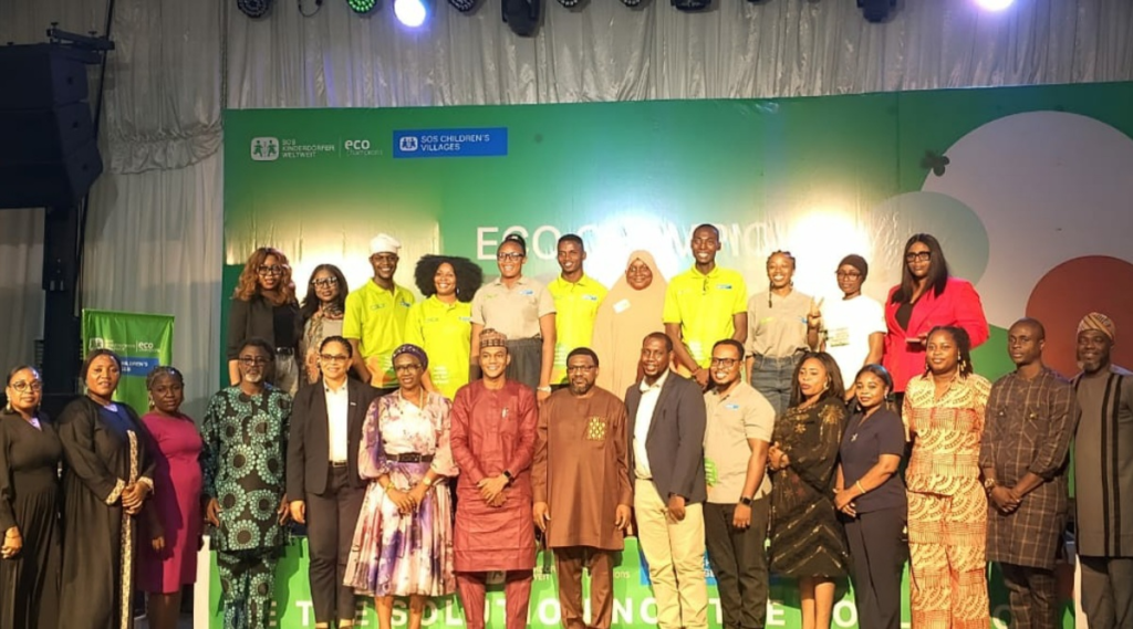 Stakeholders and youth participants at the launch of Phase Two of the Eco-Champions Climate Initiative organised by SOS Children’s Villages Nigeria.