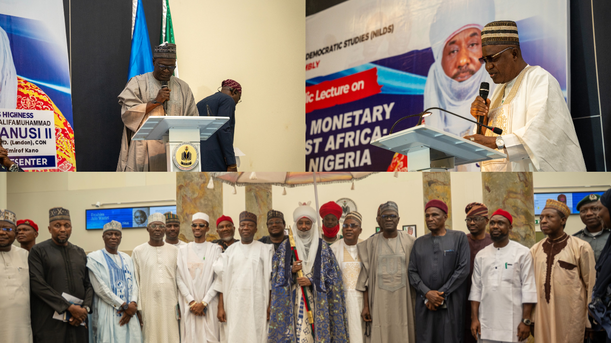 Sanusi Lamido Sanusi speaks at a NILDS public lecture on the ECO currency, Nigeria's economy and West African monetary integration in Abuja.