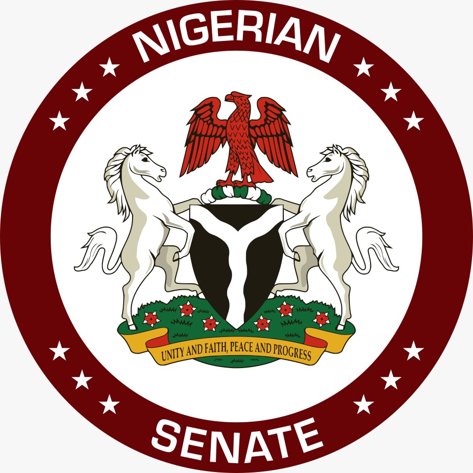 Senate chamber at the National Assembly as lawmakers reconvene for an emergency session on national security issues.