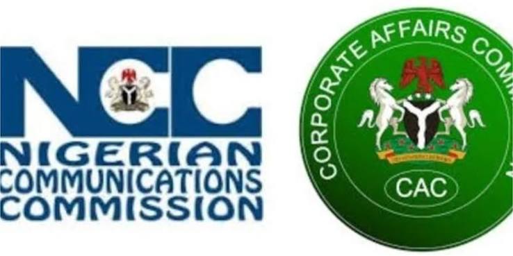 Officials documents from NCC and CAC announcing stricter regulations for ownership changes in Nigerian telecommunications companies.