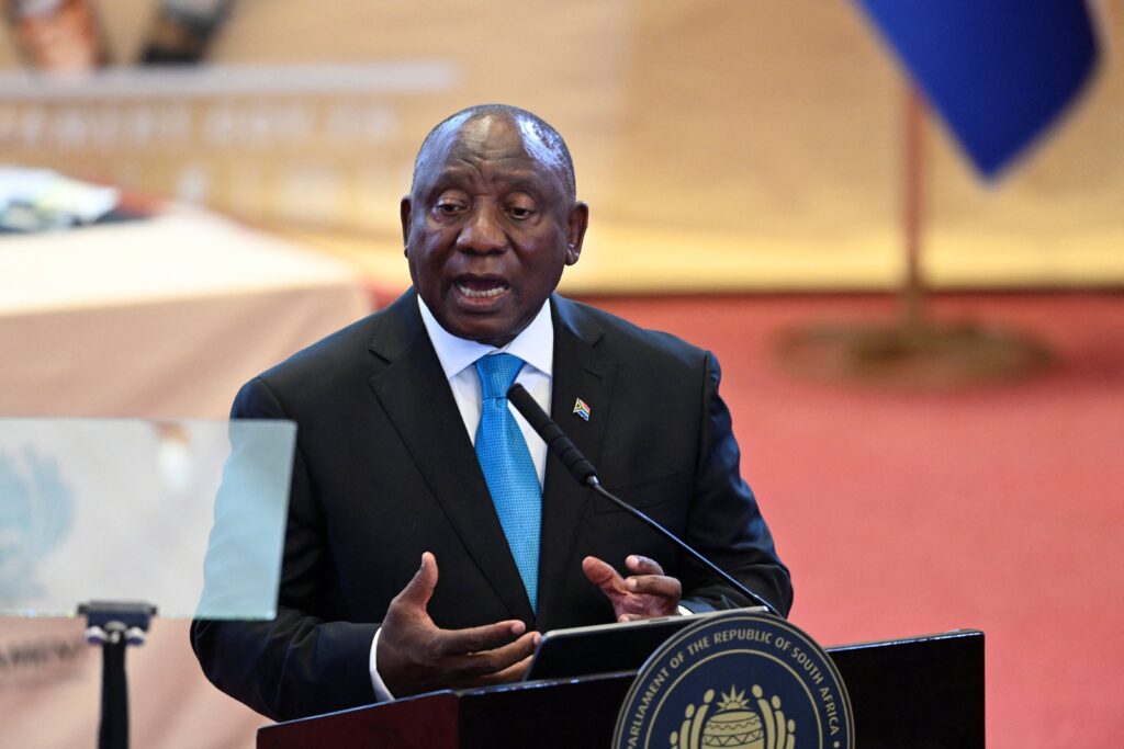 South African President Cyril Ramaphosa speaking about the voluntary repatriation of undocumented foreign nationals.