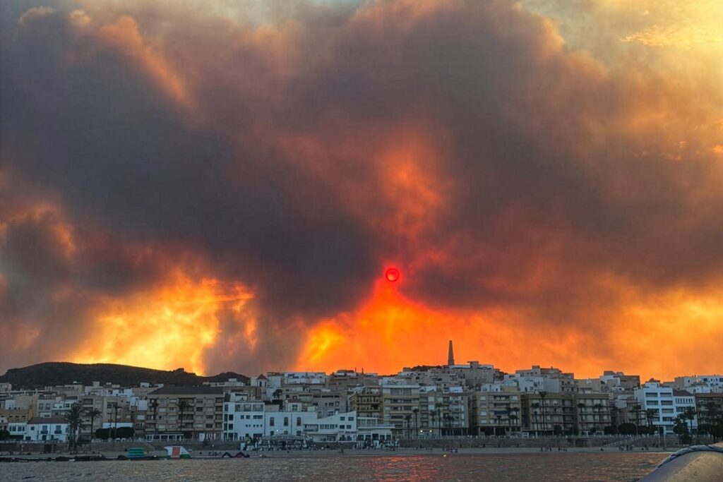 Emergency teams respond after a deadly wildfire swept through a village in southern Spain, killing 11 people and leaving 19 missing.