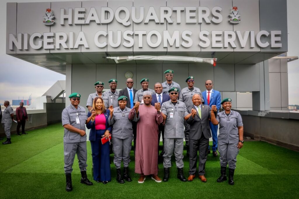 Nigeria Customs Service and Afreximbank officials meeting to strengthen trade facilitation and support AfCFTA implementation.