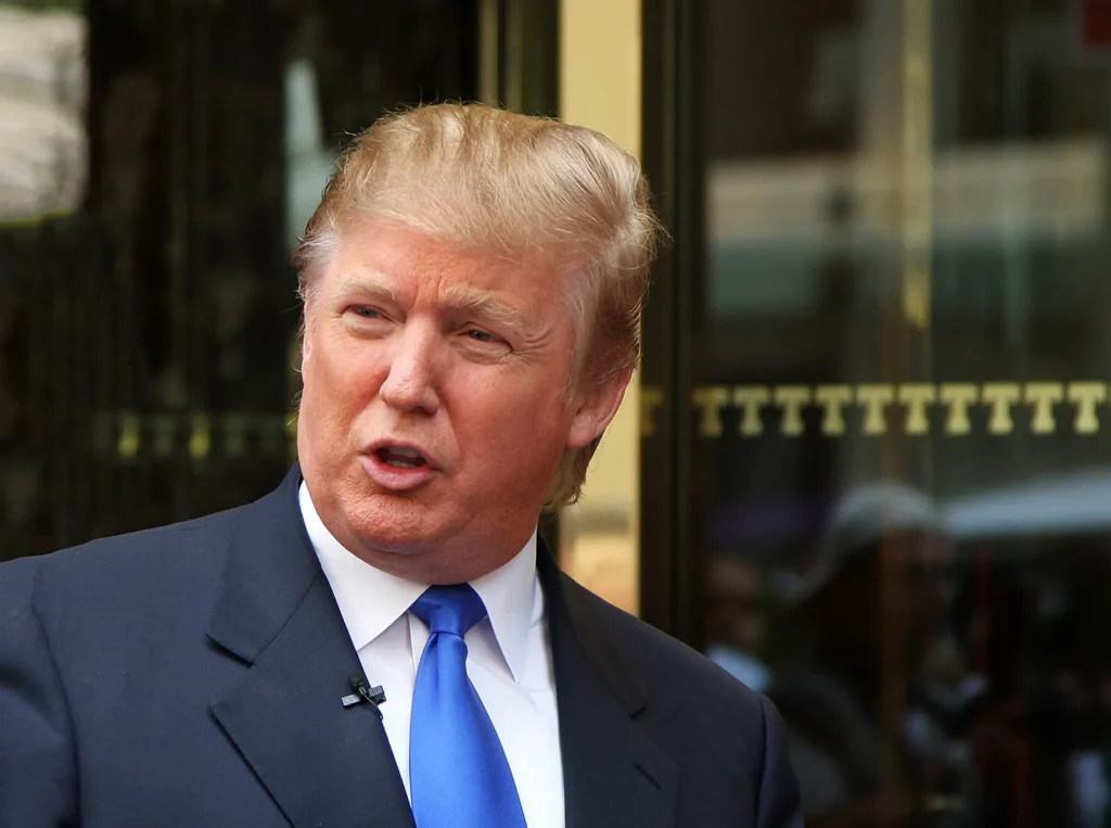 US President Donald Trump speaks as tensions rise over navigation through the strategic Strait of Hormuz