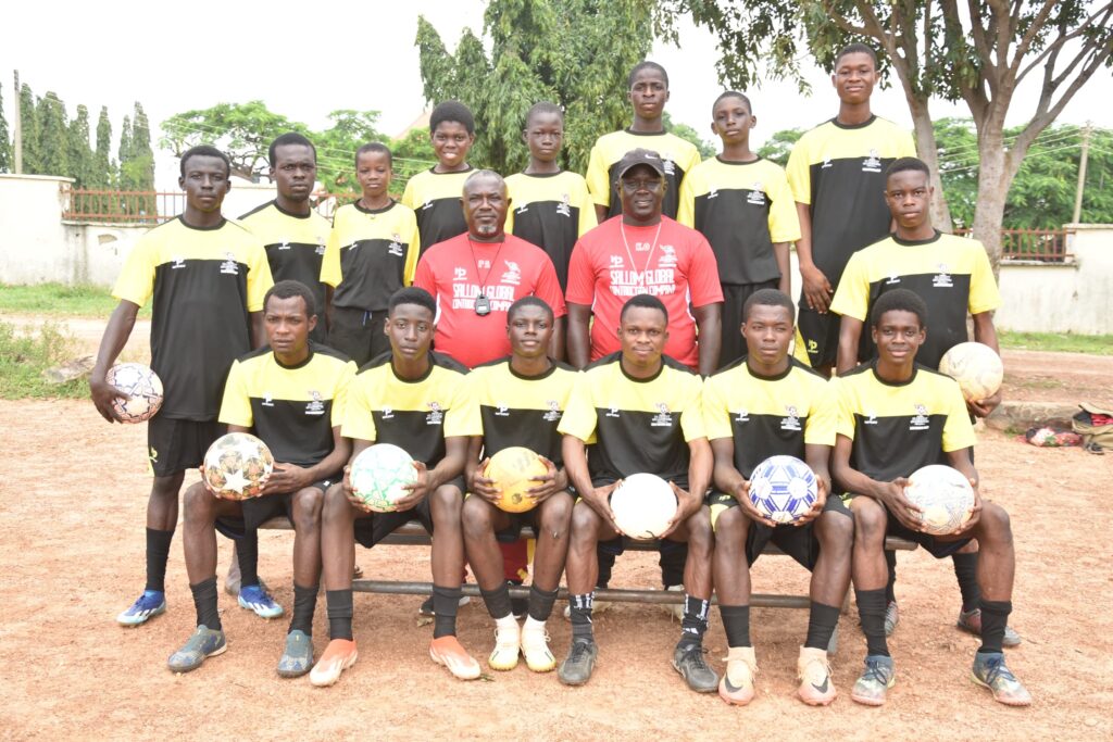 Young footballers and coaches at FC Liberty International Academy’s 2026 Summer Development Camp in Karu, Abuja.