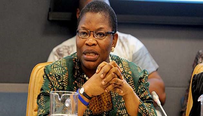 Former Education Minister Oby Ezekwesili speaking at an event