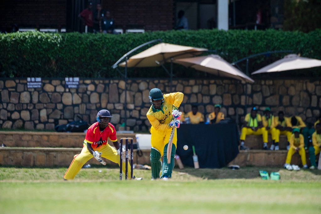 Nigeria’s Junior YellowGreens players during an U19 cricket match