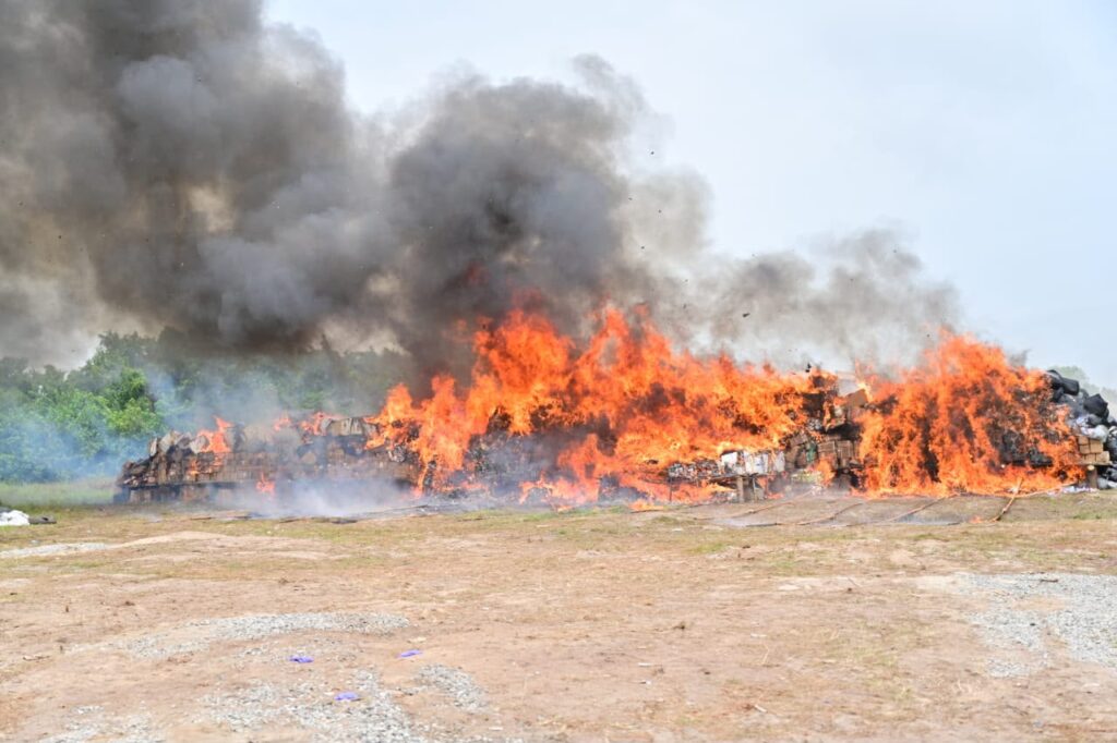 NDLEA officials destroy illicit drugs valued at N301 billion in Lagos following court orders