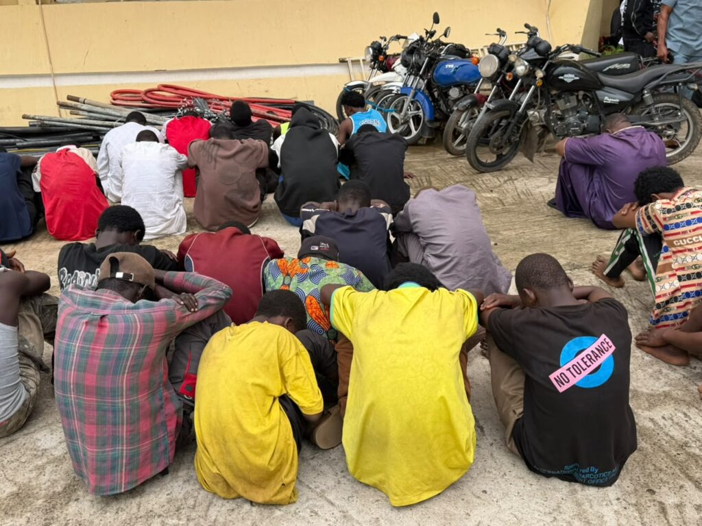 FCT Police officers during operations against traffic robbery and kidnapping in Abuja.