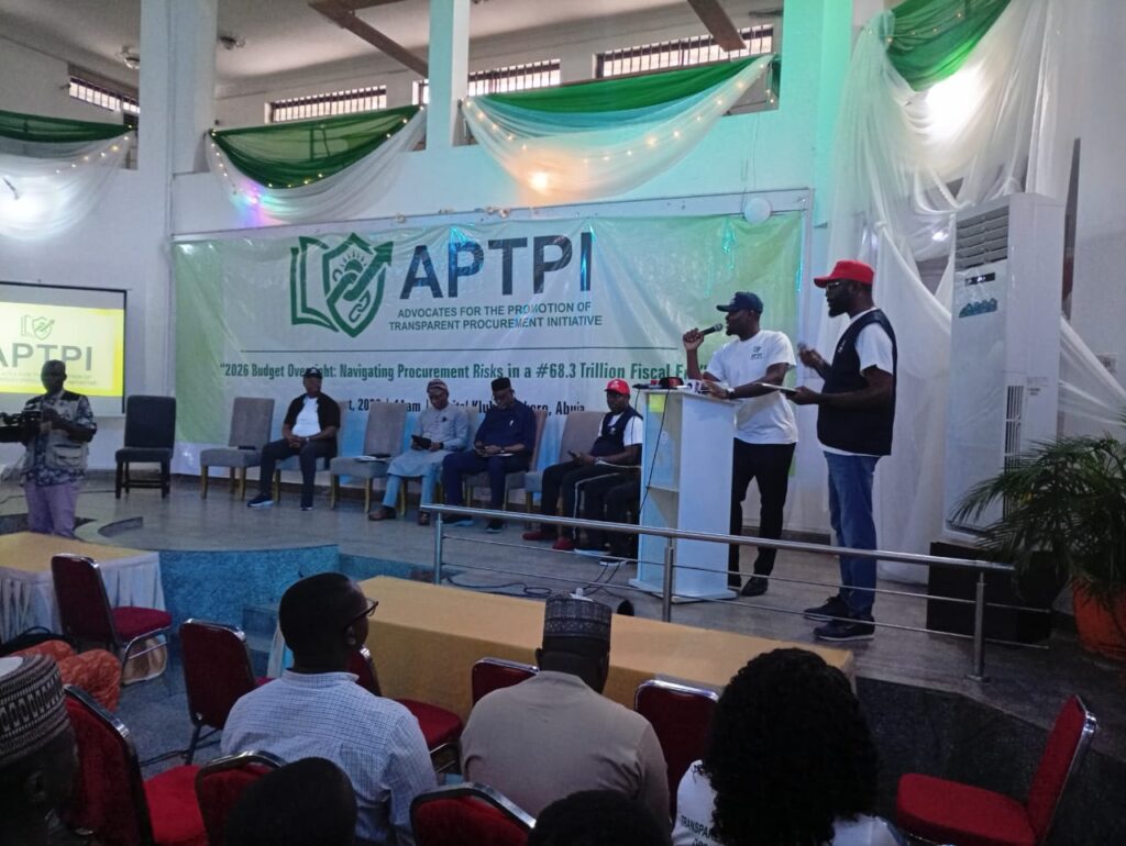 APTPI representatives discussing transparency and accountability in public procurement.