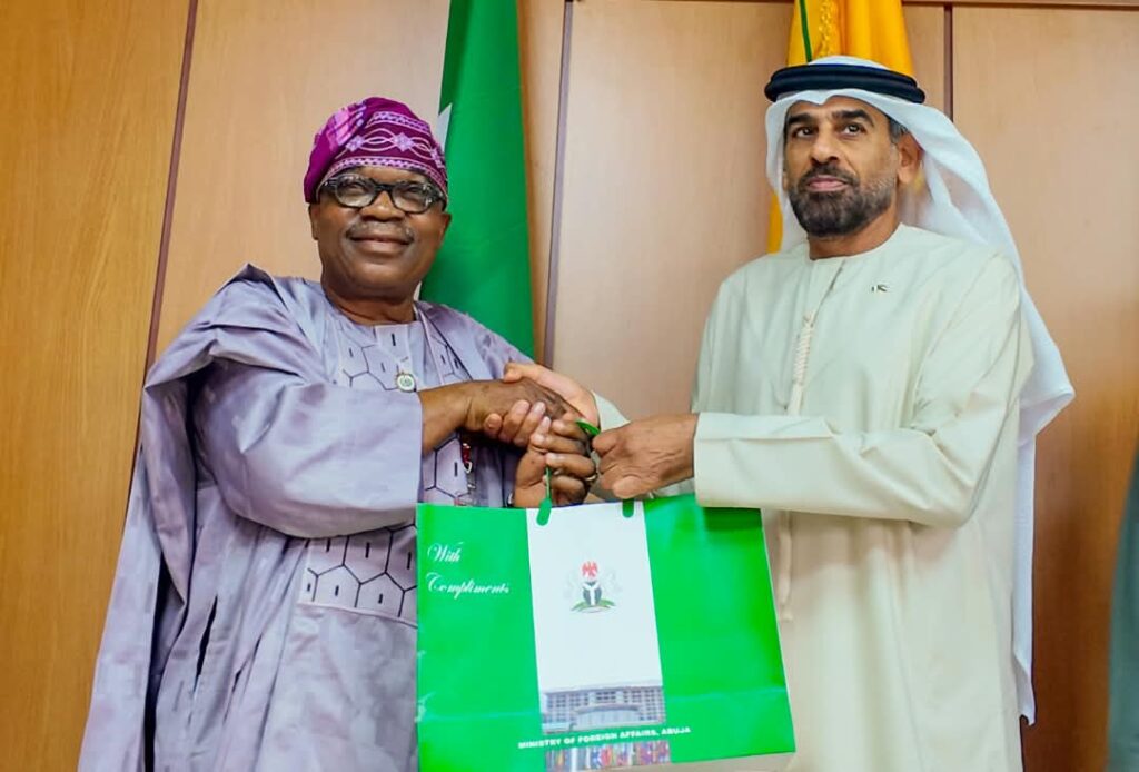 Nigeria and UAE officials during a bilateral meeting in Abuja to discuss trade, investment and economic cooperation