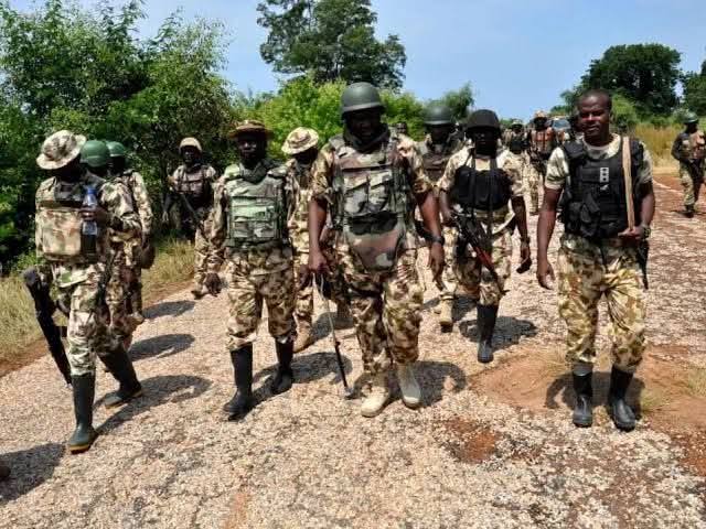 Operation Fansan Yamma troops during a counter-terrorism operation in Katsina State.
