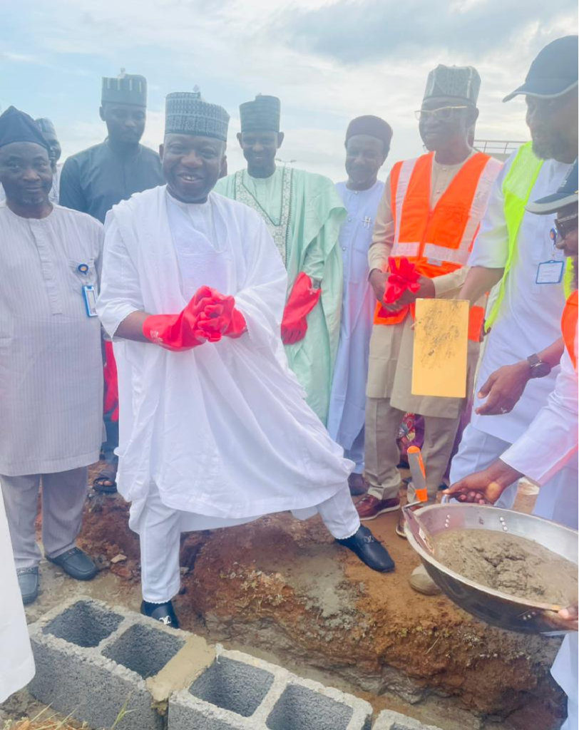 NILDS DG Abubakar Sulaiman at the groundbreaking ceremony for the new mosque.
