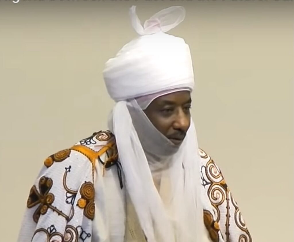 Emir of Kano Muhammadu Sanusi II speaking at an IPO roadshow in Kano