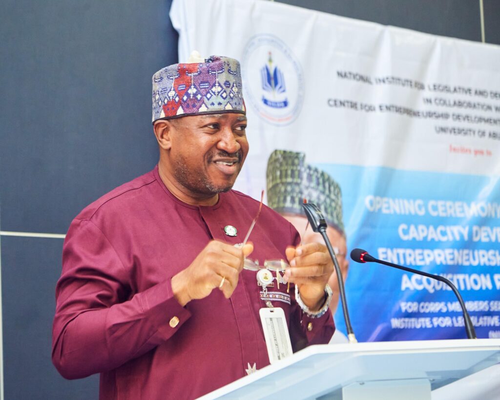 Professor Hakeem B. Fawehinmi, Vice-Chancellor of the University of Abuja, delivering a speech at the event.