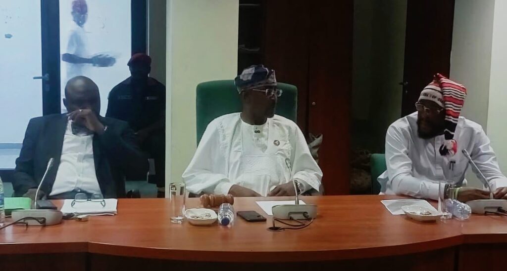 House of Representatives members during a session on the investigation into persistent poor telecommunications network services in Nigeria.